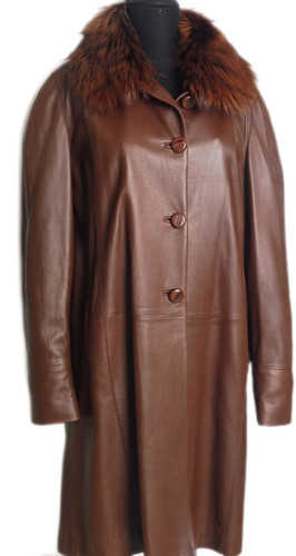 Cappotto donna pelle collo - cappotto,