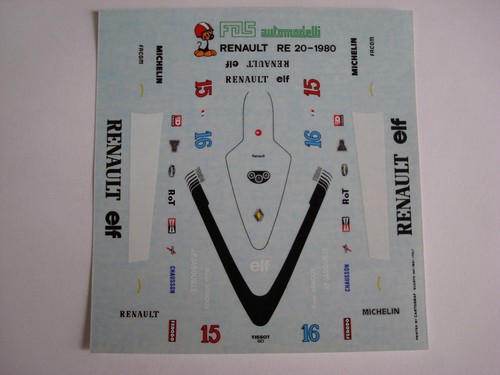 Decals kit renault re - decals, 1/43