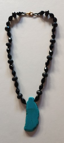 Collana onice nera con - di,