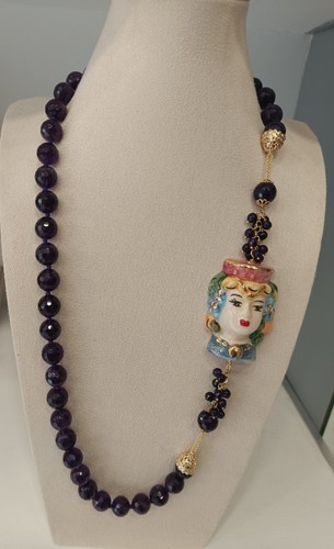 Collana artigianale pietra - artigianale,