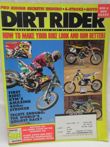 Dirt rider magazine june 1993 - dirt,