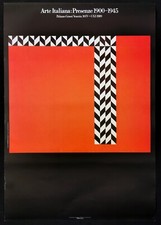 ARTE ITALIANA PRESENZE PALAZZO GRASSI OSVALDO LICCINI poster manifesto Venice M9