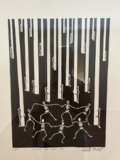 ACHILLE INCERTI  Incisione Originale Numerata 1972 La Danza Della Morte 45X67