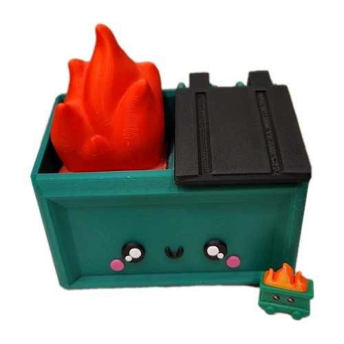 Dumpster fire set - con, baby