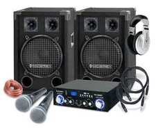 Impianto PA DJ Karaoke Musica Altoparlanti Casse Bluetooth Amplificatore Micro Set 800W