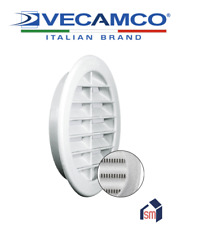 GRIGLIA ARIA AERAZIONE TONDA AD INCASSO CON RETE D. 100 o 125 BIANCO ITALY