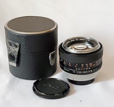 CANON FD 55mm 1:1.2 chrome nose with caps and leather case EXC+++