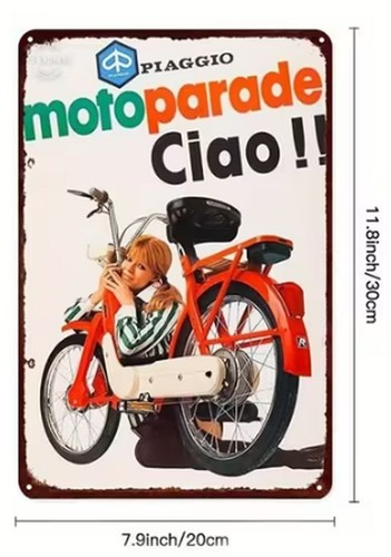 Targa latta vespa retrò - latta,