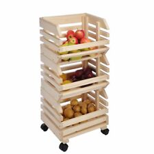 3 Pz. Obsthorde di Legno Kartoffelkiste Cassetta Patate Frutta Cassa Rollbar