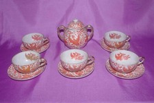 SERVIZIO TAZZE THE ORIENTALE CERAMICA DECORATA ZUCCHERIERA VINTAGE COLLEZIONE