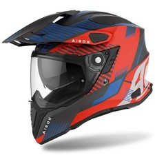 CASCO MOTO INTEGRALE FIBRA DUAL AIROH COMMANDER BOOST RED BLU MATT ROSSO TG S