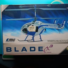 🚨 BLADE CX3 POLICE RC HELICOPTER (UNTESTED / AS IS FOR PARTS)