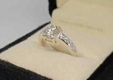 Anello 2 carati diamante moissanite naturale fatto a mano argento 925 anello diamante bianco