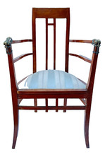 2 SEDIE Sitze STÜHLE POLTRONCINE  LIBERTY ART DECO LEGNO MASSELLO MID CENTURY