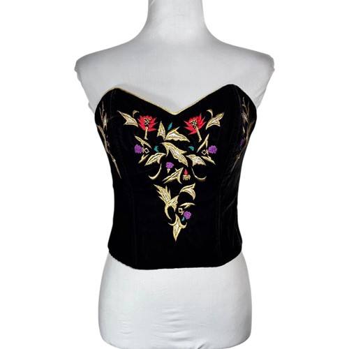 Top bustier corsetto velluto