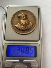 Medaglia Società Storica Vercellese Gattinara 1980 Cardinale Caroli V 