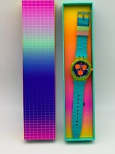 swatch neon chrono wave susj404 41mm