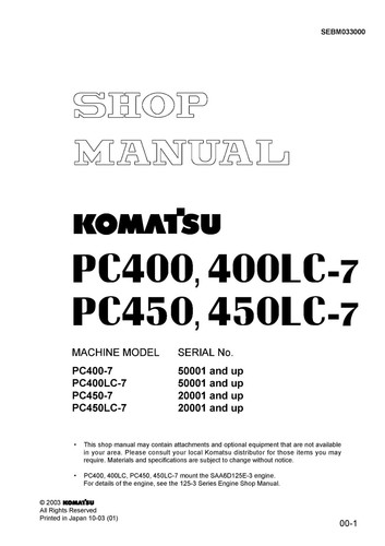 Komatsu pc400 pc450 - komatsu,