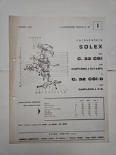 Opuscolo carburatori solex - opuscolo,