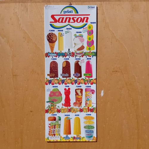 Insegna tabella gelati sanson - tabella,