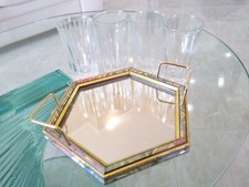 Hexagonal Tray Service Mirror