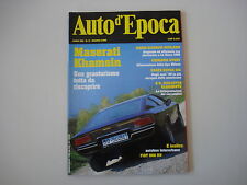 AUTO D'EPOCA 6/1996 MASERATI KHAMSIN/ALFA ROMEO GIULIETTA/ESSEX SUPER SIX/NARDI