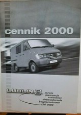 Listino prezzi brochure vendita auto LUBLINO 3 2000 polacca. Catalogo furgoni testo polacco RARO