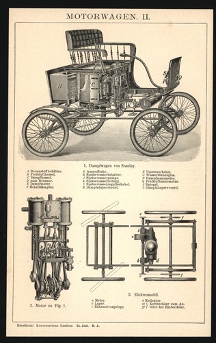 Stampa anno 1902 - , automobili