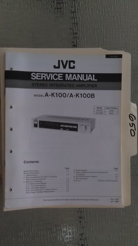Jvc k100 manuale di - a-k100,