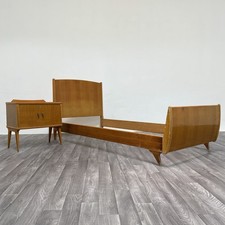 Gio Ponti Attr. Letto Singolo e Comodino Mid-Century Anni 40 Design Modernariato