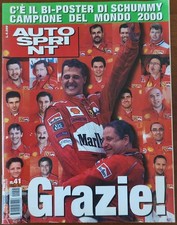 RIVISTA AUTOSPRINT N.41/2000 SCHUMACHER CAMPIONE DEL MONDO FERRARI F1 CON POSTER