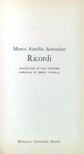 RICORDI ANTONINO MARCO AURELIO BUR BIBLIOTECA UNIV. RIZZOLI 1980 BUR RILEGATO