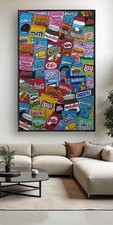 Snacks Popart RES2 ORIGINAL PAINTING ON CANVAS STREET ART Contemporary Art