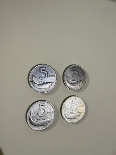 Lotto monete lire delfino - 4,
