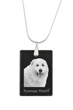 Mastino dei Pirenei collana di cristallo con cane Art-Dog