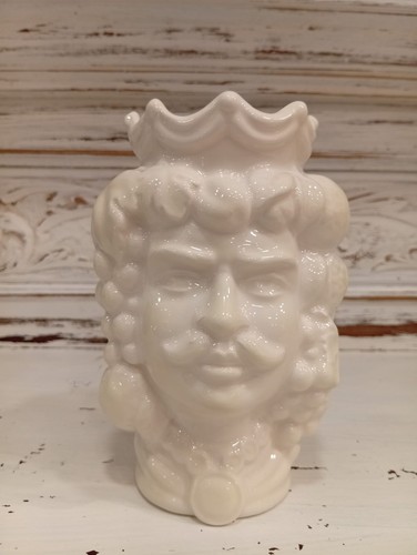 Testa moro lucida ceramica - testa,