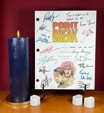 Scritta Point Break firmata - ristampe autografe - Patrick Swayze, Keanu Reeves