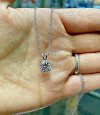 Collana 1 Ct Taglio Tondo