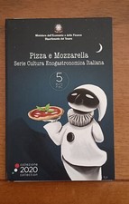 Moneta 5 Euro Enogastronomica  Campania Pizza E Mozzarella Nuova Sigillata...