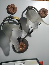 APPLIQUE IN METALLO COLOR BRONZO 2 LUCI