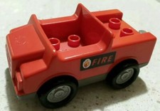 LEGO DUPLO - JEEP "FIRE" - AUTO - POMPIERI - USATO - VINTAGE - OCCASIONE !!!!!