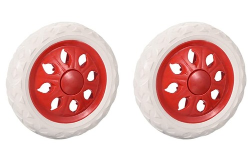 Ruote rosso pneumatico - pneumatico, 16cm