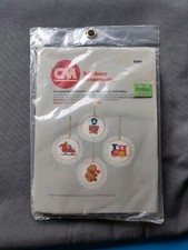 Columbia Minerva Stichery Ornaments Christmas Reflections Bear Sleigh Train And