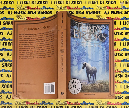 Book libro unicorno - libro, nero