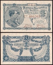 BELGIO 1 Franco 1920-1922 P-92
