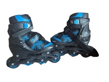 Rollerblade Roces Usati Neri E Azzurri Dal 34 Al 37 Regolabili + Protezioni