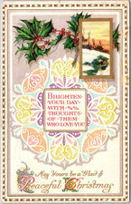 Cartolina d'epoca di Natale in