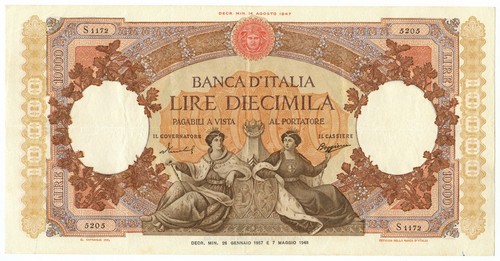 10000 lire capranesi - lire,