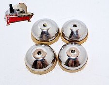 4 Poggia Piedini Gomma Parte Cromata Affettatrice Quick Mill Original Ricambi