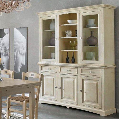 Credenza cristalliera legno - credenza, in